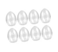 GALPADA 8pcs Jumbo Plastic Egg Shaped Boxes Easter Party Favor Fillable Decoration Candy Storage Craft Supplies for Home Spring Egg Hunt