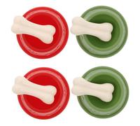 GALPADA 8Pcs Mini Puppy Bowl Realistic Dog Food and Water Bowls with Bone Models for Dollhouse Pets Accessories Detailed Dish for Miniature Dogs and Cats Playtime