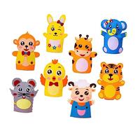 GALPADA 8Pcs Non Woven Hand Puppet DIY Material Bag for Creative Cartoon Crafting Kit for Early Development Delicate Dolls Making and Parent Interaction