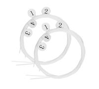 GALPADA 8pcs Nylon Ukulele String Set White Replaceable Musical Strings for Soprano and Concert Ukuleles Accessory with Precise Thickness 0.24mm to 0.34mm