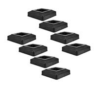 GALPADA 8pcs Plastic Fence Post Caps for Tubes and Railings, Outdoor Decorative Post Covers in Black, Protect The Railing and Ensure Stability, for Decks and Fencing