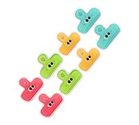 GALPADA 8pcs Plastic Food Bag Clips with Extra Strong Hold and Convenient Hanging Feature, Assorted Colours Snack Clips for Bags, for Crafts and Documents Hanging on The Wall Random Color