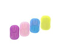 GALPADA 8pcs Portable Hand Washing Paper Soap Sheets in Plastic Box | Compact Travel Tablets, Easy to Use and Convenient, Boxed Plastic Case, Suitable for Office and Hiking Use Random Color