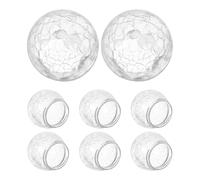 GALPADA 8Pcs Sphere Glass Globe Shades 8Cm Diameter Crackle Finish Replacement Covers for Pendant Lights in Outdoor Park and Bathroom Vanity