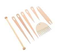 GALPADA 8pcs Tapestry Weaving Tool Kit with Big Eye Needles and Shuttle Sticks Handcrafted Crochet Set for Sweaters Scarves Hats DIY Knitting Craft Portable and Easy to Use for All Levels