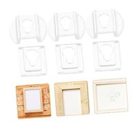 GALPADA 8pcs Transparent Acrylic Picture Hangers with Interlocking Eight Design Mirror Holder Clips for Walls Doors Cabinets Easy Installation and Secure Heavy Mirror Hanging Kit