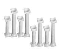 GALPADA 8pcs White Plastic Roman Column Cake Supports Versatile DIY Cake Tier Poles for Party and Food Display