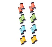 GALPADA 8Pcs Wooden Race Car for Interactive Board Game Develops Hand Eye Coordination and Imagination Construction Fun Car Game for Sharing and Play