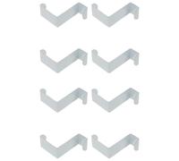 GALPADA 8pcs Z-Type the Door Hooks Stainless Steel Punch-Free Storage Rack Bathroom Kitchen Door Hanger Not Easy to Scratch Clothes No Nails
