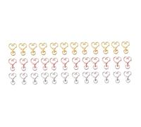 GALPADA 90pcs Heart-Shaped Keychain Creative Zinc Alloy Keyring Silver Gold and Rose Gold for Key Decoration Men and Women Accessories for Occasion