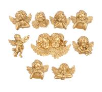 GALPADA 9pcs DIY Angel Shaped Resin Patches for Art and Craft Projects, Non-Fading Retro Style with Environmental Protection Materials, Mixed Style Embellishments for Creative