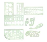GALPADA 9pcs Geometric Stencil Rulers Set for Drawing Circles and Ovals, Plastic Circle Template Drawing Tools for Artists and Technical Drafting, Office and School Supplies