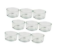 GALPADA 9Pcs Reptile Water Feeding Dish Durable Glass Bowls for Tortoises Lizards and Pet Feeding Bowls for Food and Water for Indoor Reptile Habitats
