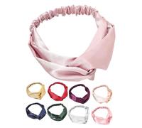 GALPADA 9pcs Solid Hairband Women Cloth Decorative Headband Elastic Hair Decor for Photo Prop Festival Spa