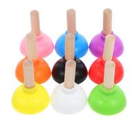 GALPADA 9pcs Trick Plunger Prop Set Lightweight Silicone and Wood Mini Toilet with Realistic Appearance for Prank and Dollhouse Bathroom Stage Performances