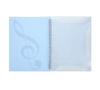 GALPADA A4 Size Paper Folder Piano Score Folder Document Holder Reusable and Easy to Carry with 20 Pages Binder in Blue for Office and Conference Use