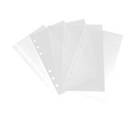 GALPADA A6 5Pcs Budget Binder Pockets PP Inserts, 6-Hole Document and Cash Holder for School, Office and Personal Organising