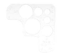 GALPADA Acrylic Circle Corner Ruler Stencil for Leather Crafts Supplies Precise Cutting and Abrasion Resistance, for DIY Stitching and Quilting Template Use