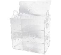 GALPADA Acrylic Hamster Cage Small Villa Double-layer 30x20x30cm Luxury Crystal Castle Pet House for Hamsters Chinchillas and Small Pets with Random Handle Suitable for Indoor Use