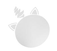 GALPADA Acrylic Mirror Sticker Unicorn Mirror Decal Silver Acrylic Decorative Wall Sticker for Living Room and Study Room