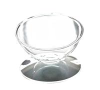 GALPADA Acrylic Pet Slant Food Bowl for Cats with Elevated Base and Good Stability, White Single Pack Raised Feeding Container for Pet Supply Use