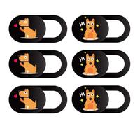 GALPADA Adhesive Webcam Cover Slide Privacy Protection and Slide Open/close 6pcs for Laptop and Phone Abs Material with Dog Pattern Suitable for Phones and Laptops