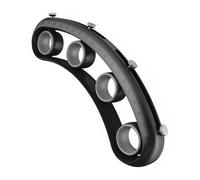 GALPADA Adjustable Black Guitar Finger Trainer Hand Strengthener with Abs Silicone Stainless Steel Stretch Design for Practice Anytime Anywhere Musical Instrument