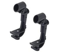 GALPADA Adjustable Drum Microphone Clips Shockproof Design ABS Material for Percussion Instruments Handheld Microphones, Black, 2Pcs
