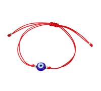 GALPADA Adjustable Evil Eye Bracelet with Double Red Cord and Gold Beads Lightweight Minimalist Wrist Jewelry for Protection and Fortune Handmade Unisex Accessory for Daily Wear and