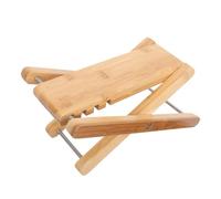 GALPADA Adjustable Folding Bamboo Footstool for Pedicure and Manicure Nail Art Foot Support Stool Non-deformable Guitar Playing Pedal for Home and Salon Use