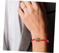 GALPADA Adjustable Hand-woven Saint Benedict Bracelet for Men and Women Red String Catholic Wrist Chain with Religious Medal Braided Jesus Charm for Daily Wear and Special Occasions