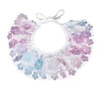 GALPADA Adjustable Lace Pet Collar with Flower Bow Lightweight Dog Cat Necklace Lovely Puppy Kitten Accessory for Daily Wear Parties Weddings and Photos Purple