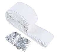 GALPADA Adjustable Pleat Tape with Sturdy Stainless Steel Hooks for Curtains Pinch Curtain Heading Tape for DIY Window Drapes Reliable Metal Hooks Prevent Sagging Home and Office Decor