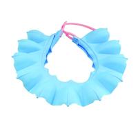 GALPADA Adjustable Shower Cap for Boys and Babies, Waterproof TPE Hair Wash Hat Ear Protection, Prevents Water and Shampoo Entering Eyes and Ears, Blue Bathing Essential
