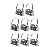 GALPADA Adjustable Stainless Steel Thumb Finger Picks Hollowed Design Comfortable to Wear 8pcs Acoustic Guitar Supplies Parts for Banjo and Bass