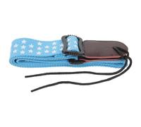 GALPADA Adjustable Ukulele Strap with Leather Head Blue Pure Cotton Soft Musical Instrument Accessory for Adults Standing Play