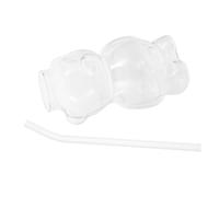 GALPADA Adorable Bear Shape Glass Cup Portable Transparent Drinking Glass for Cold Drinks Odorless Glassware for Home Office Party Use Cute Cartoon Design