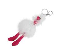 GALPADA Adorable Ostrich Keychain Pendant Soft Plush Keyring Accessory for Backpack and Bag Decoration Handmade Aesthetic Keyring Cute Design for Fashion