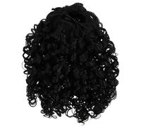 GALPADA African Long Curly Ponytail Extension with Elastic Drawstring Synthetic Hairpiece for Women Black Messy Hairpiece Comfortable and Easy to Wear