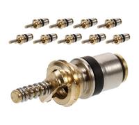 GALPADA Air Conditioning Valve Core Precise Charging for 10pcs Copper and Reliable Replacement Valve Core Suitable and Repairing Automotive Air Conditioning System for Car System