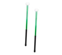GALPADA Alloy Felt Head Drumsticks Double-ended Percussion Sticks for Beginners Jazz Marching Drum Practice Ergonomic Lightweight Design Relieves Hand Fatigue Green