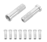 GALPADA Aluminium Arrow Inserts for Secure Fit 50pcs with Threaded Base Lightweight Metal Practice Arrow Tips for Competitive Archery and Training Sessions