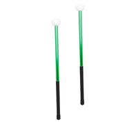 GALPADA Aluminum Alloy Felt Head Classic Drumsticks for Boys and Girls, Green Metal Percussion Sticks for Marching Drum and Practice Performance