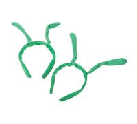 GALPADA Antenna Headbands with Cute Cartoon Design Soft and Comfortable Plush Green 2pcs Hair Accessories for Parties and Cosplay Events