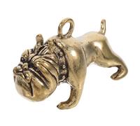 GALPADA Antique Brass Bulldog Keychain Pendant Vintage Style Dog Charm for Bags Accessories Multi Functional Hanging Decor Retro Elegance Symbol of Strength
