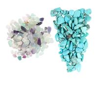 GALPADA Aquarium Macadam Decorative Pebbles Rubble Easy for Daily Washing Natural Crystal Stones 2 Pack for Fish Tank and Vase Suitable for Fresh and Salt Water