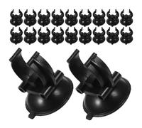 GALPADA Aquarium Wear-resistant Abs Clips 28pcs for Heater Black Cup and Quick Setup and Tubing Holder with Sturdy Design Fish Freshwater
