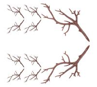 GALPADA Artificial Antler Tree Branches Realistic Coffee- Plastic Branches 10pcs Plastic Decorative Dried Twigs No Water or Sunshine Needed for DIY Crafts and Wedding Centrepieces