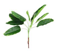GALPADA Artificial Banana Leaf with 9 Branches, Green Plastic and Iron Material, Bright Colour for Home Leaf Arrangement and Decorative Use, Adds Vitality and Natural Touch to Indoor