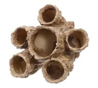 GALPADA Artificial Driftwood Stump Planter with Drainage Hole Resin Succulent Flower Pot Multi-window Bonsai Container for Small Plants Versatile Decorative Accent for Indoor and Outdoor